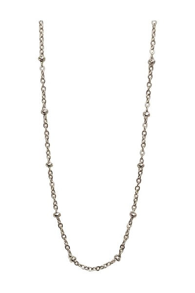 DOT CHAIN NECKLACE SILVER 55 CM