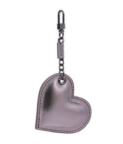 LEATHER HEART CHARM GUN METAL