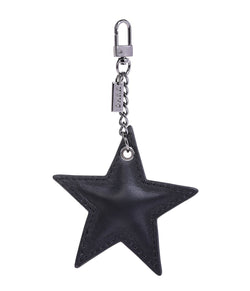 LEATHER STAR CHARM BLACK NAPPA W/GUNMETAL