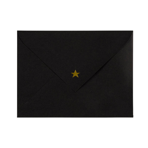 CARD "MERRY CHRISTMAS" BLACK W/GOLD