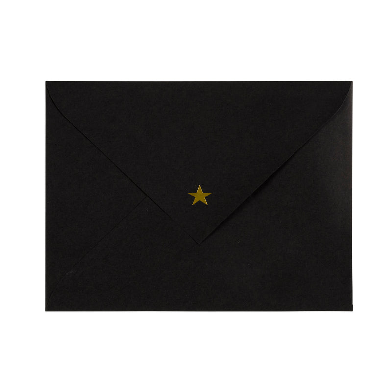 CARD "WITH LOVE" BLACK W/GOLD BLOCK LETTERS