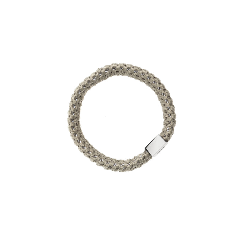 FAT HAIR TIE FADED ARMY W/SILVER