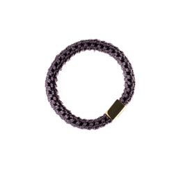 FAT HAIR TIE DUSTY PURPLE W/GOLD