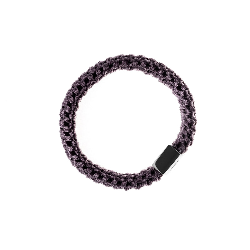 FAT HAIR TIE DUSTY PURPLE W/SILVER