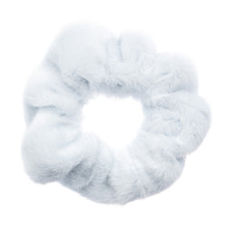 FAUX FUR SCRUNCHIE COOL BLUE