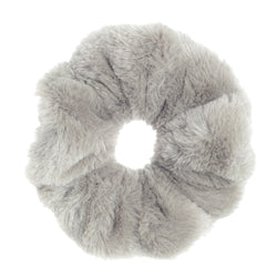 FAUX FUR SCRUNCHIE ELEPHANT GREY