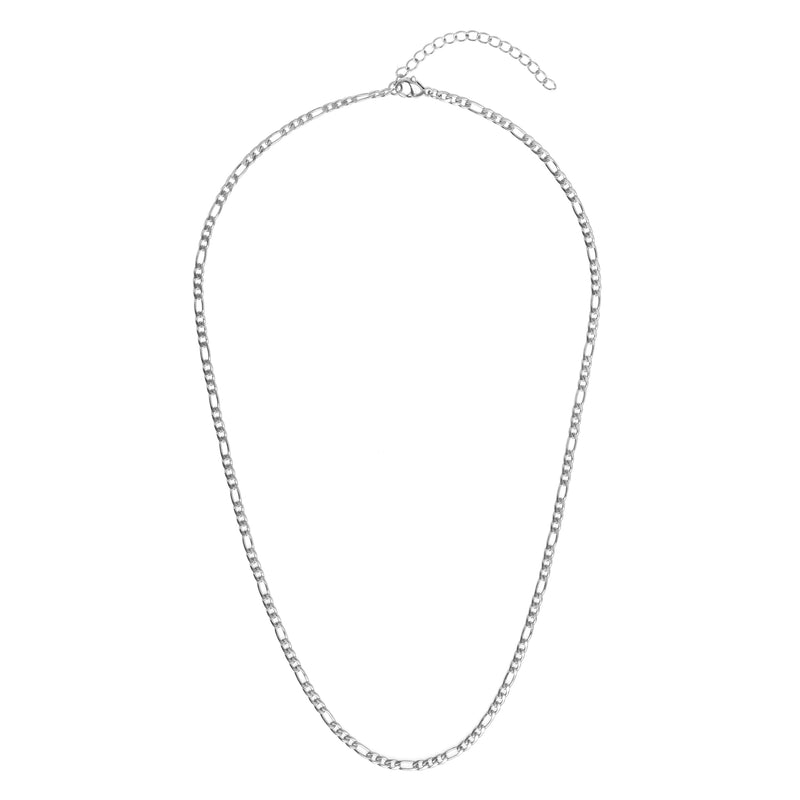 FIGARO NECKLACE XX THIN SILVER 45 CM