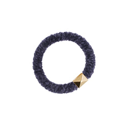 FLUFFY FAT HAIR TIE NAVY BLUE