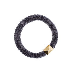 FLUFFY FAT HAIR TIE DARK GREY