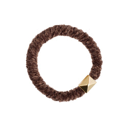 FLUFFY FAT HAIR TIE SOFT BROWN