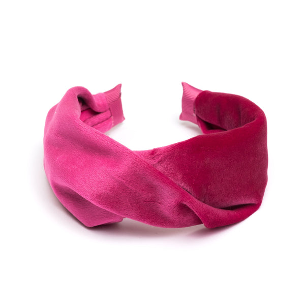 VELVET HAIR BAND FOLDED WILDBERRY