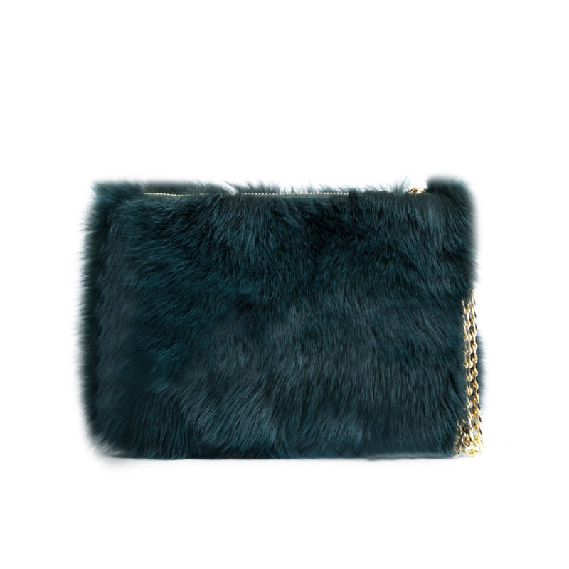 FOX FUR BAG MALLARD GREEN