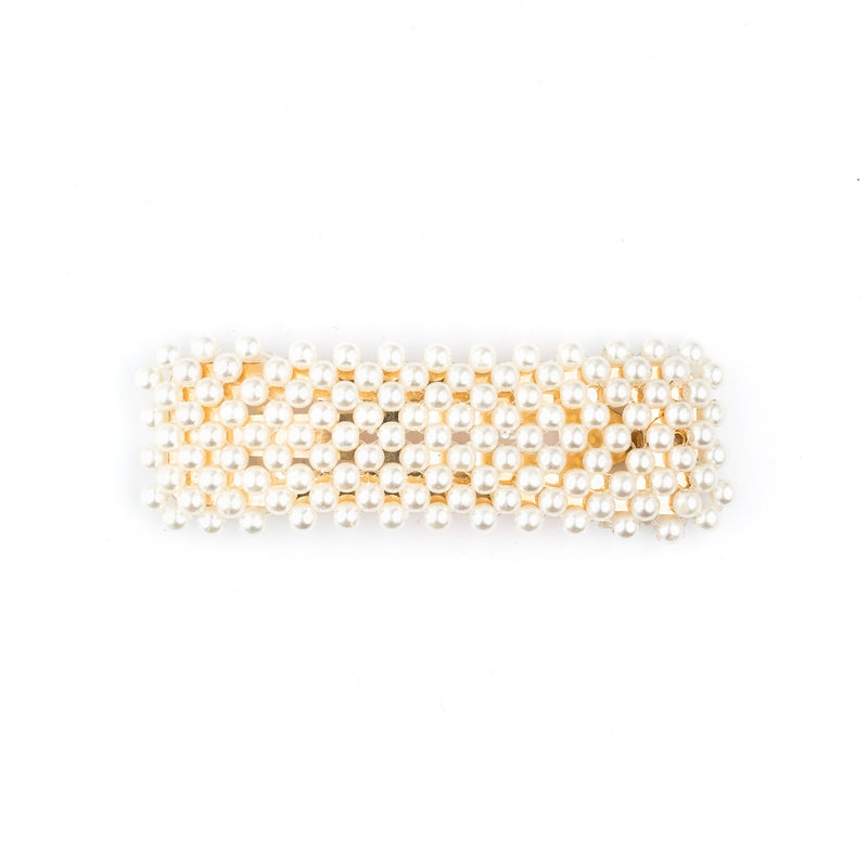 PEARL HAIR CLIP SQUARE WHITE PEARL HAIR CLIP SQUARE WHITE