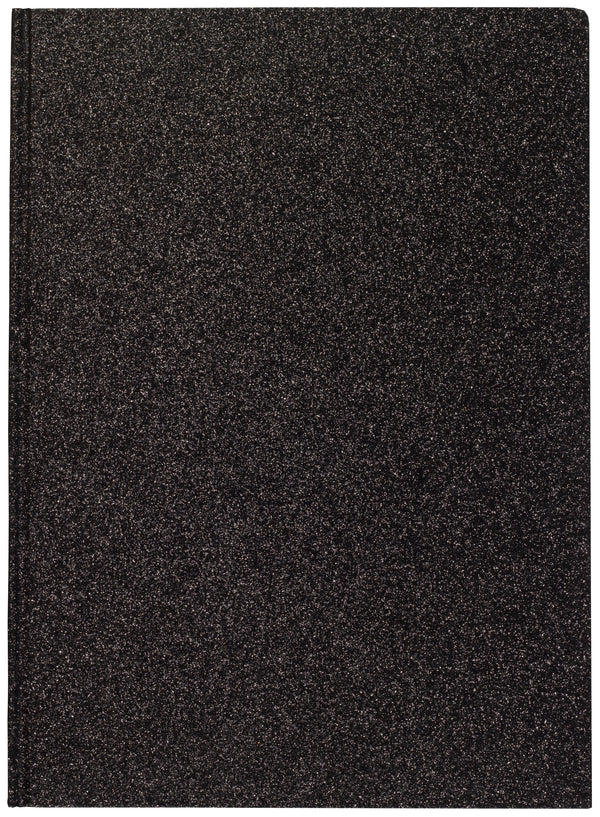 GLITTER NOTEBOOK A4 BLACK