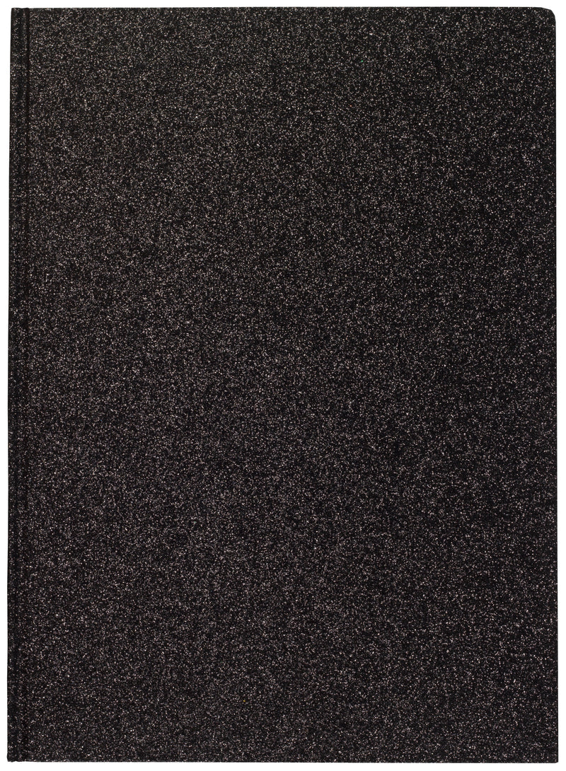 GLITTER NOTEBOOK A4 BLACK