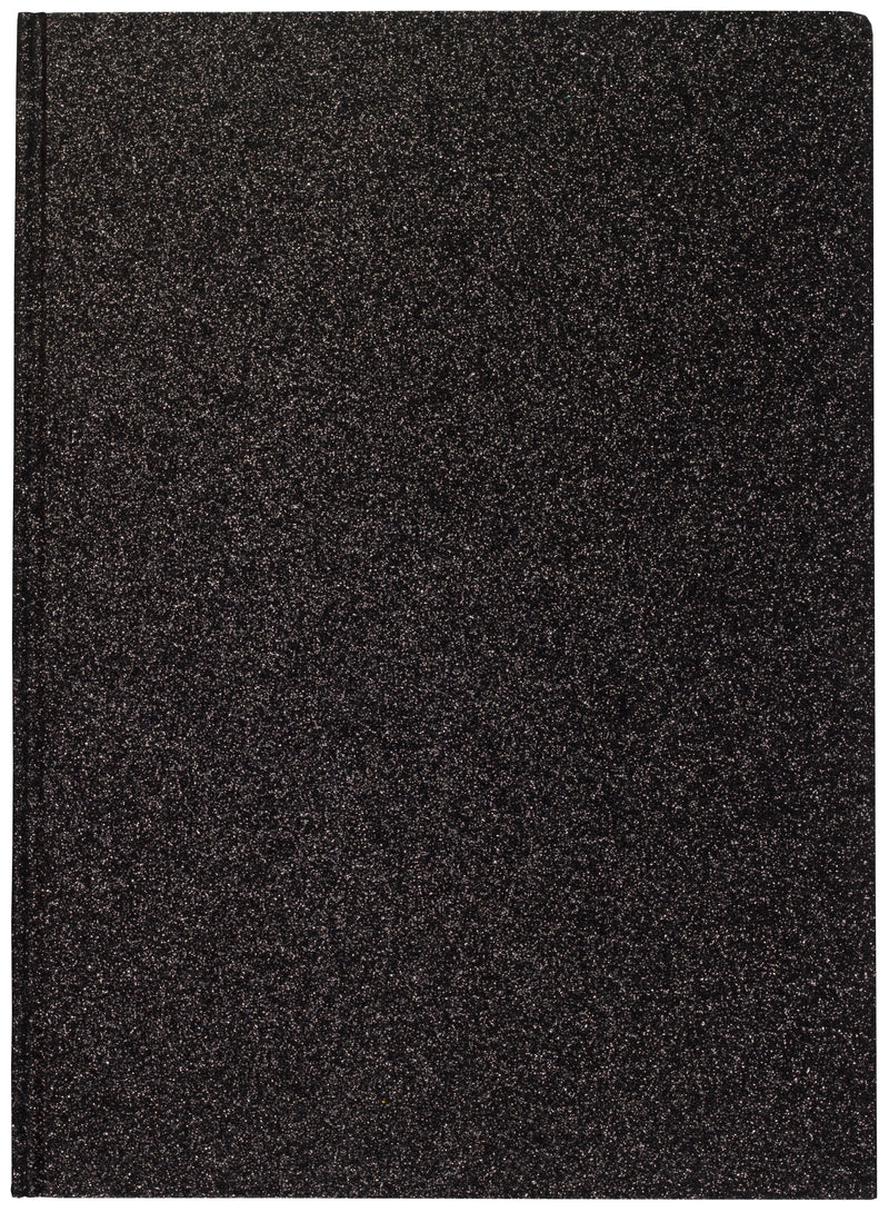 GLITTER NOTEBOOK A4 BLACK