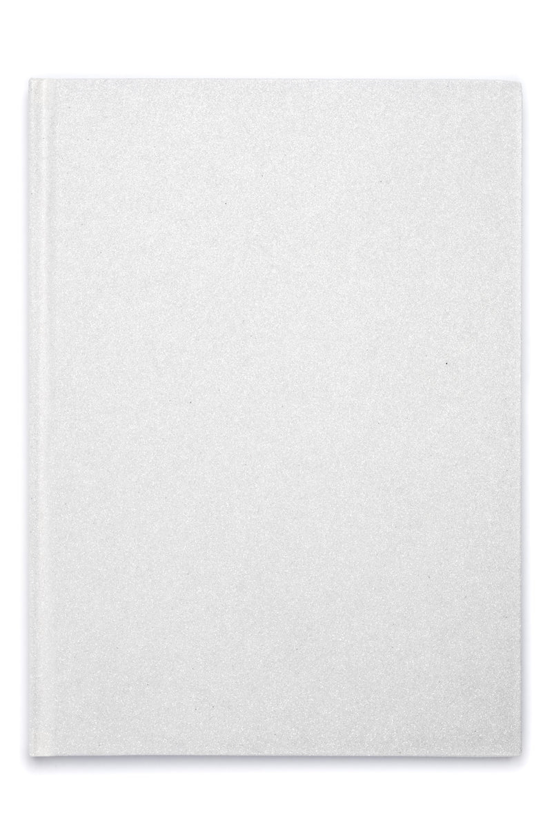 GLITTER NOTEBOOK A4 WHITE