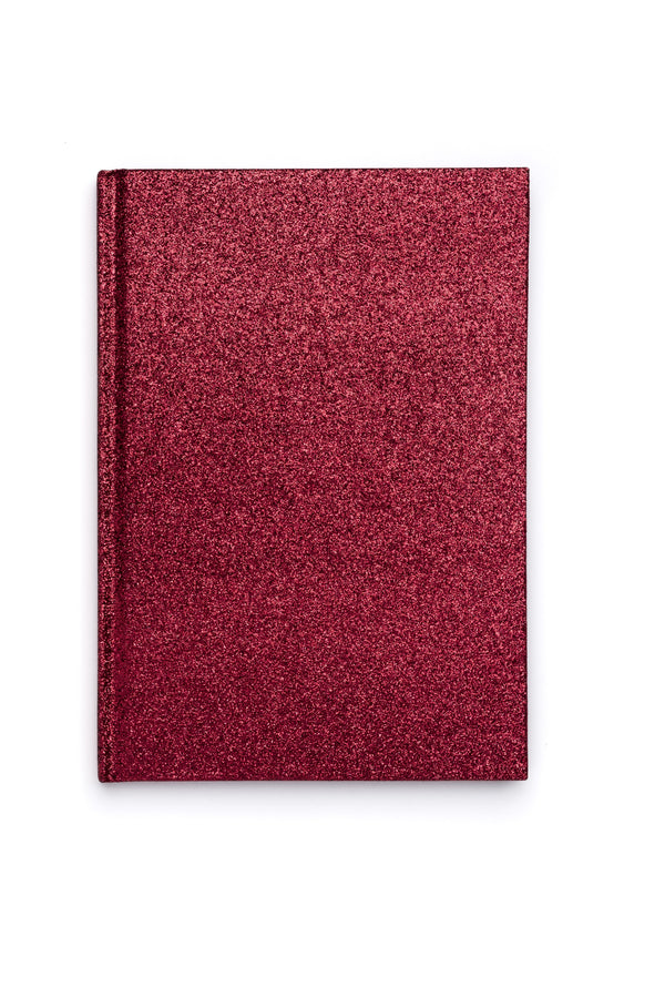 GLITTER NOTEBOOK A5 RED