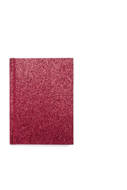 GLITTER NOTEBOOK A6 RED