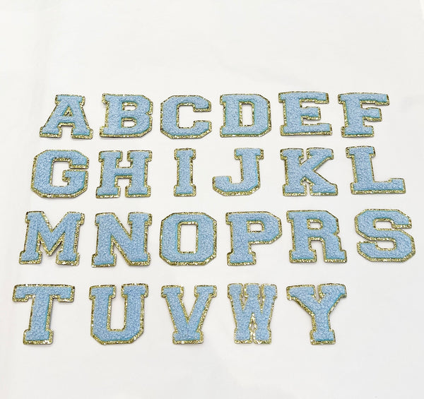 LETTER PATCH SMALL LIGHT BLUE