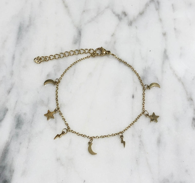 CHARM BRACELET EXTRA THIN GOLD