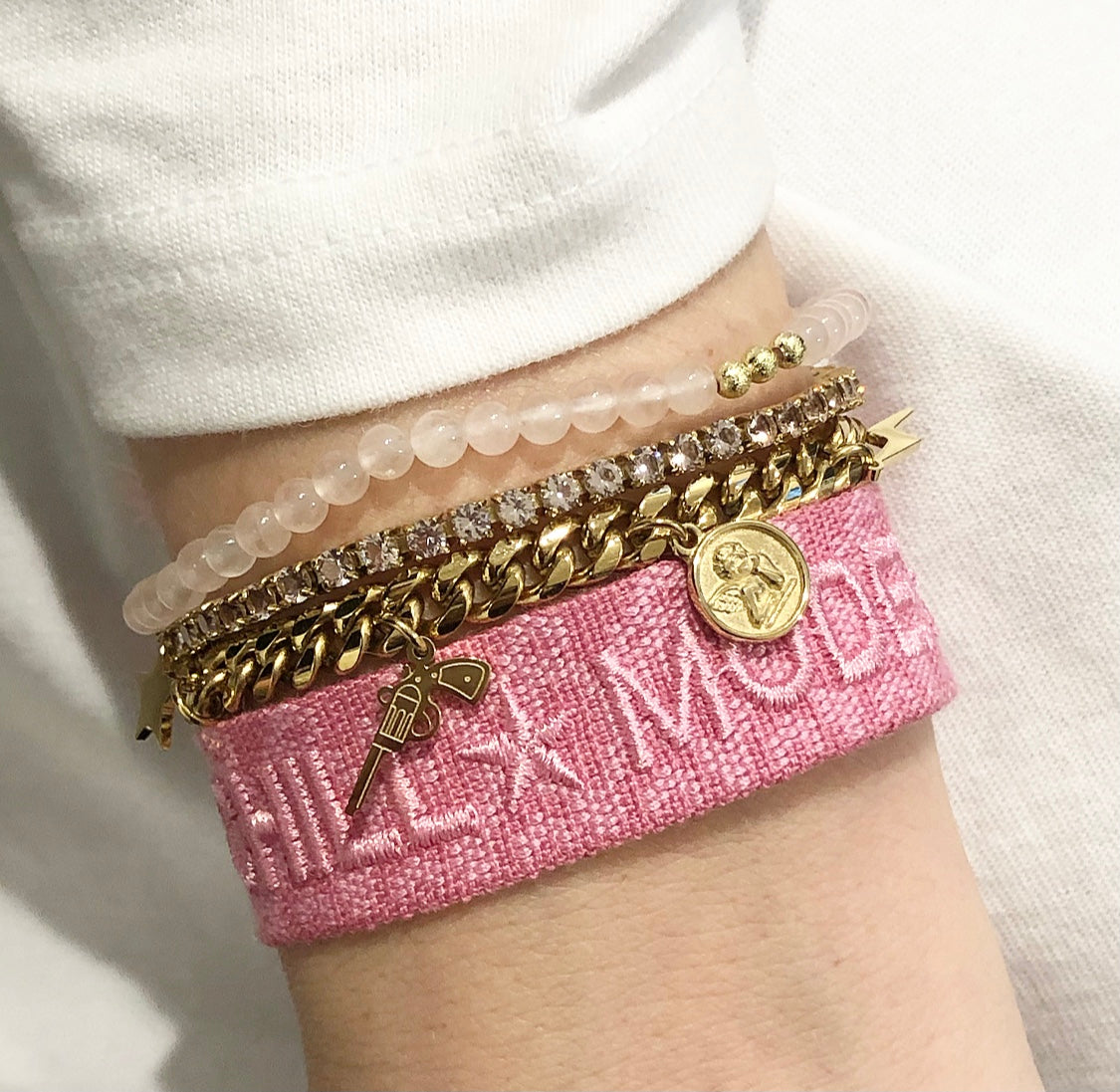 TENNIS BRACELET 3 MM PALE ROSE