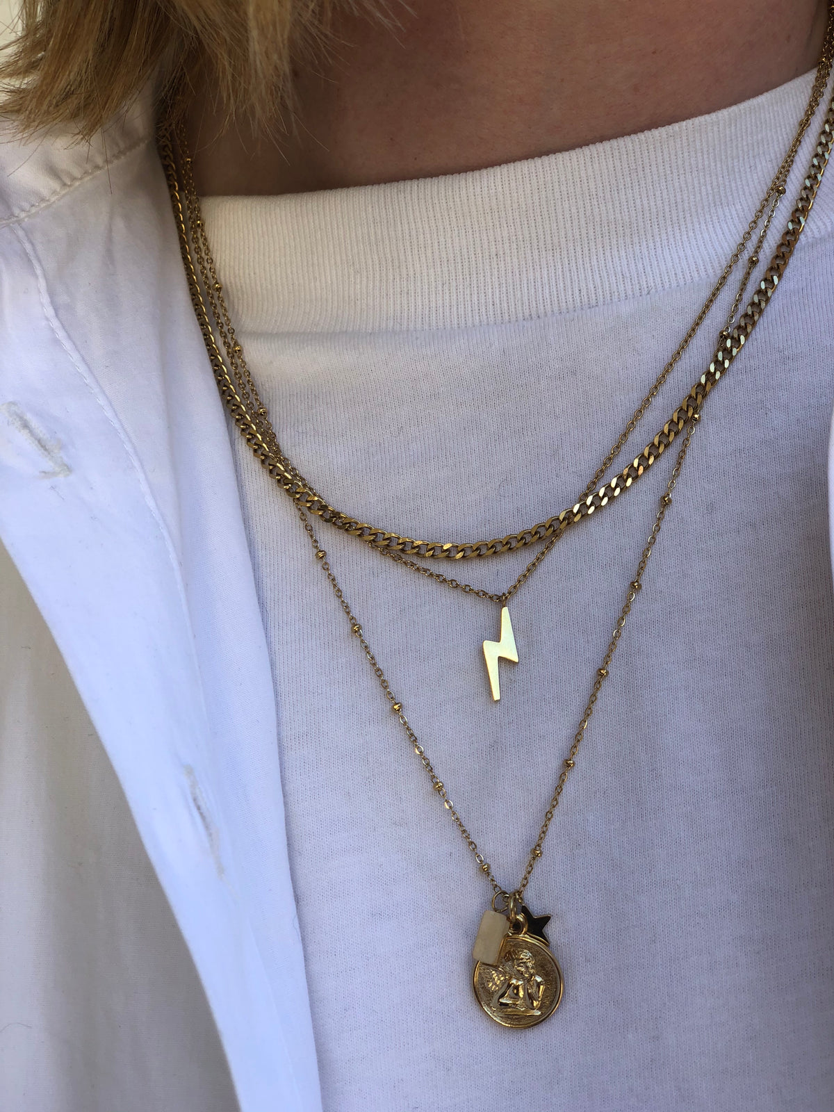 LIGHTNING NECKLACE GOLD