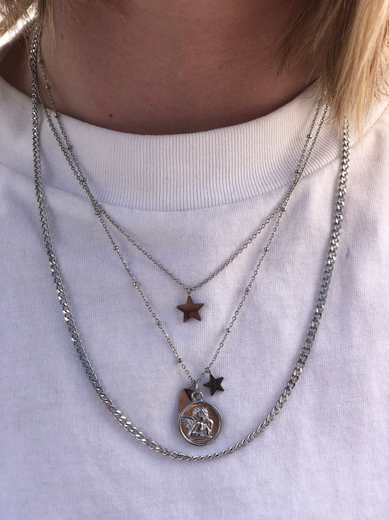 STAR NECKLACE SILVER