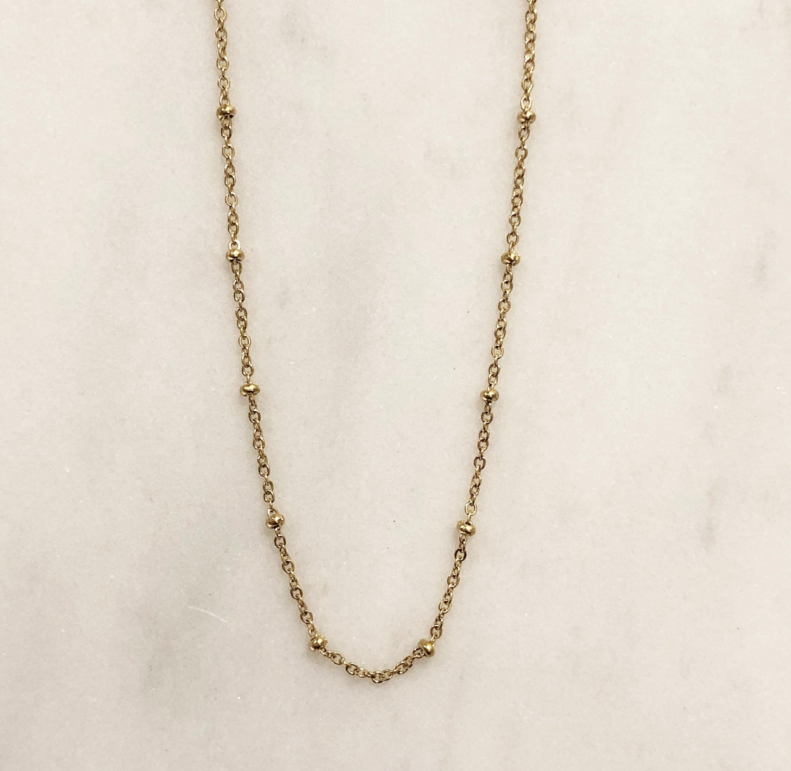 DOT CHAIN NECKLACE GOLD 50 CM