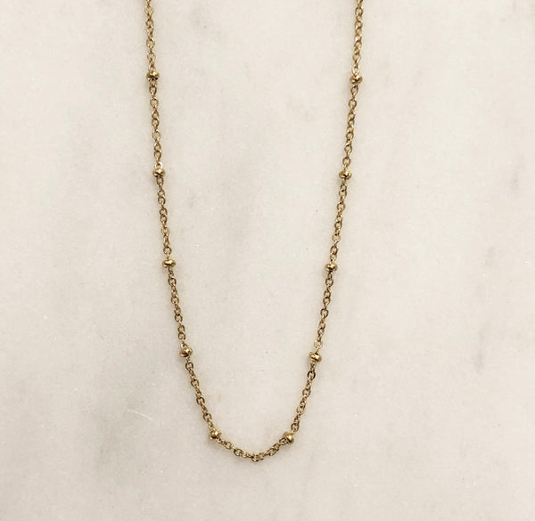 DOT CHAIN NECKLACE GOLD 55 CM