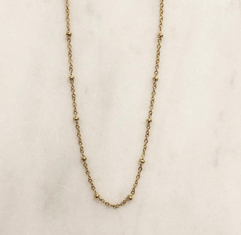 DOT CHAIN NECKLACE GOLD 50 CM
