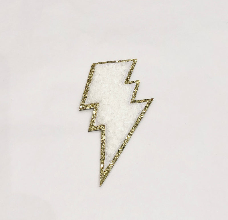 LIGHTNING PATCH WHITE LARGE