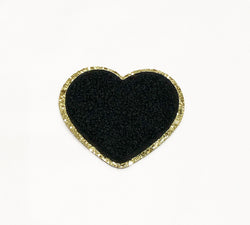 HEART PATCH BLACK LARGE