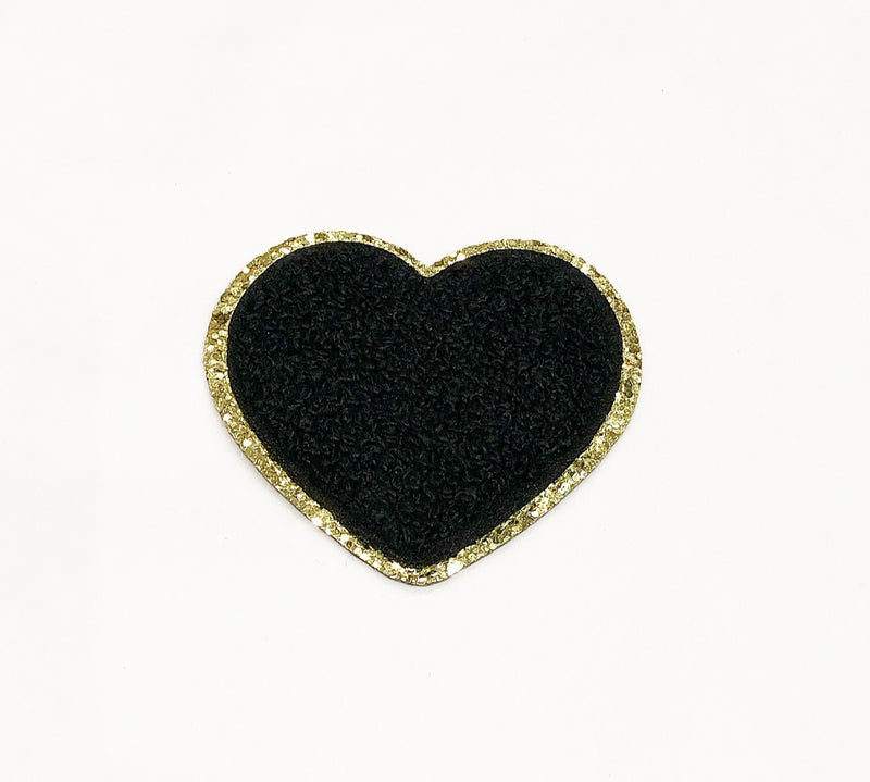 HEART PATCH BLACK LARGE