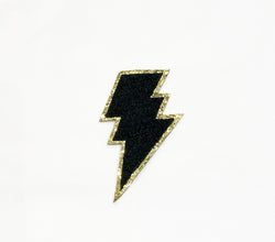 LIGHTNING PATCH BLACK LARGE