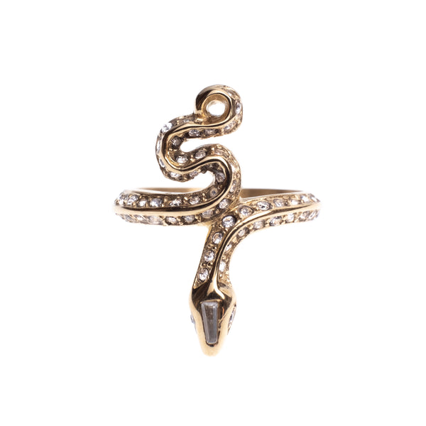 SNAKE RING W/CRYSTALS