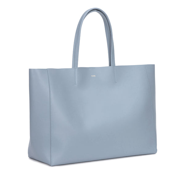 LEATHER TOTE WIDE NAPPA LIGHT BLUE