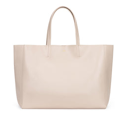 LEATHER TOTE WIDE NAPPA SAND