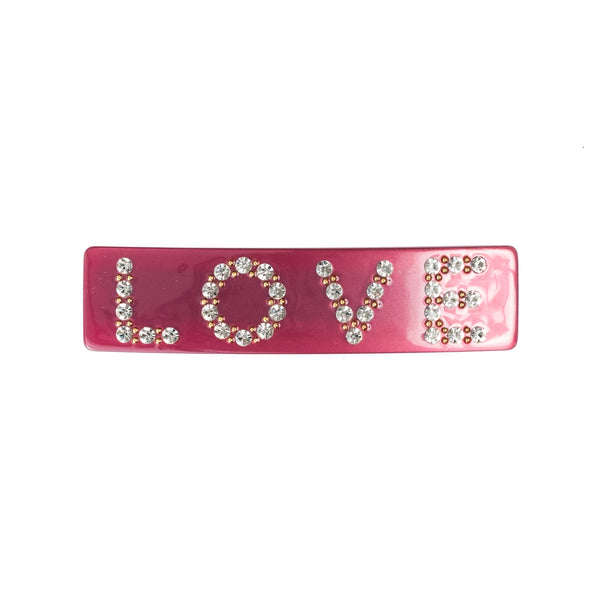 LOVE HAIR CLIP LARGE BERRY