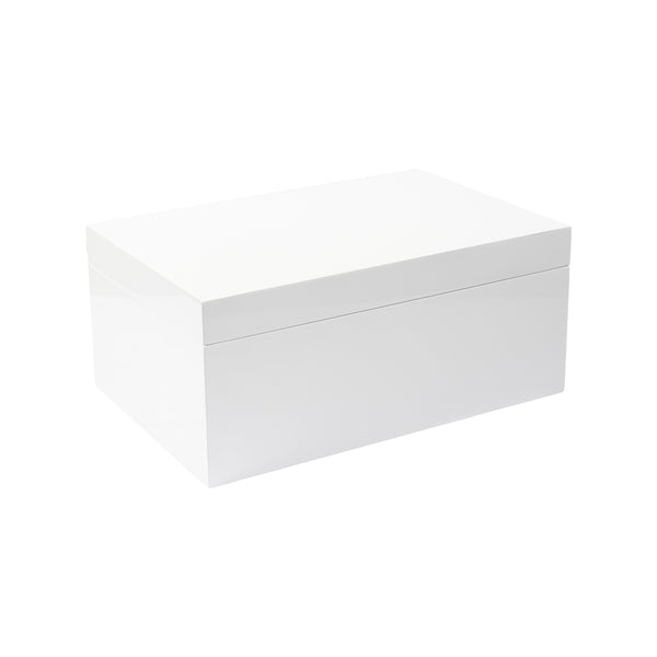 LACQUER JEWELLERY BOX WHITE
