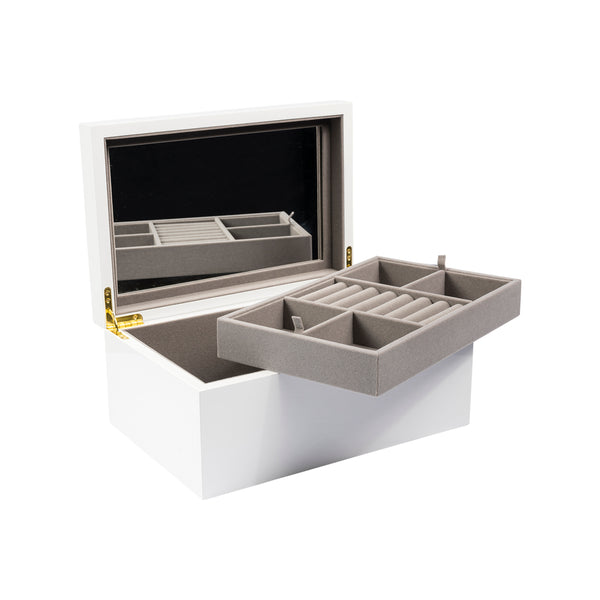LACQUER JEWELLERY BOX WHITE – DARK department