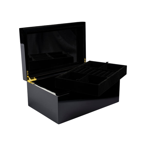 LACQUER JEWELLERY BOX BLACK