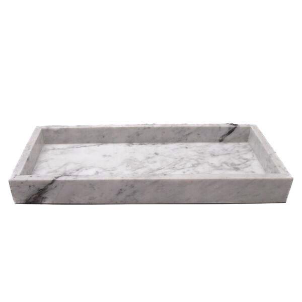 MARBLE TRAY L WHITE