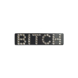 BITCH HAIR CLIP LARGE CHARCOAL