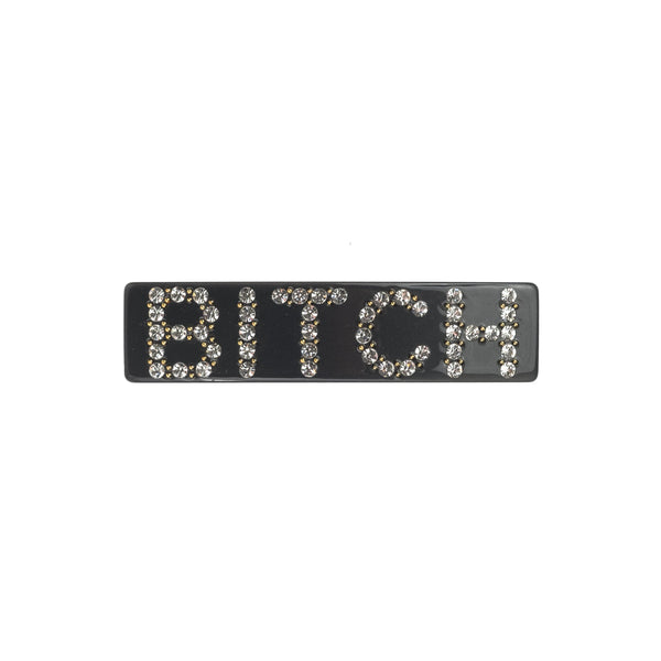 BITCH HAIR CLIP LARGE CHARCOAL