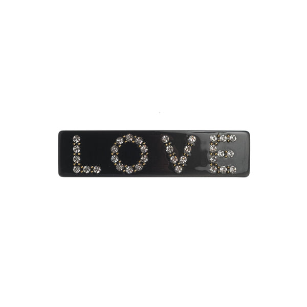 LOVE HAIR CLIP LARGE CHARCOAL