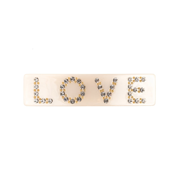 LOVE HAIR CLIP LARGE SAND