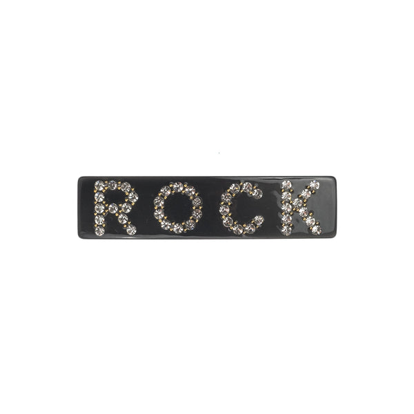 ROCK HAIR CLIP LARGE CHARCOAL