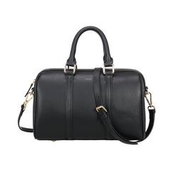 LEATHER BOWLER NAPPA SMALL BLACK W/GOLD