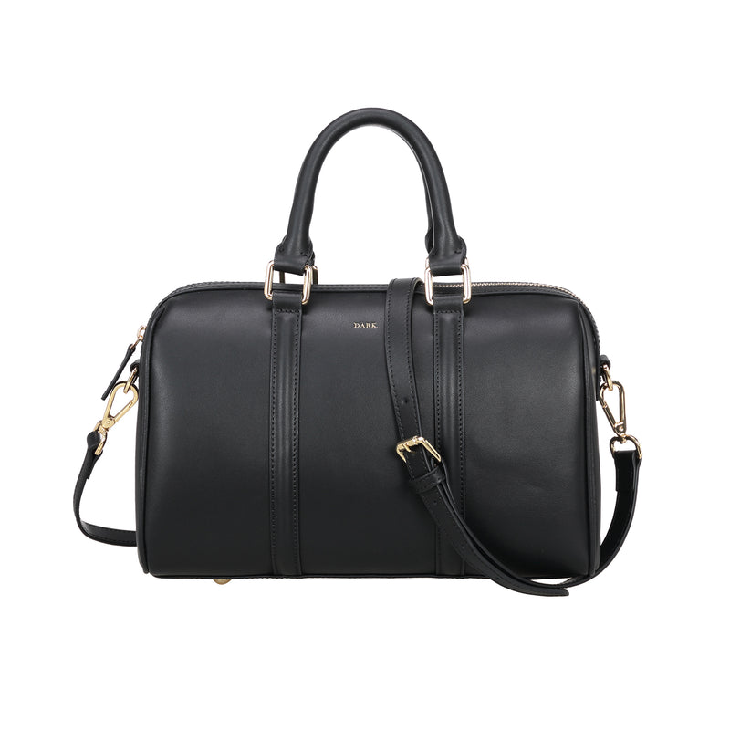 LEATHER BOWLER NAPPA SMALL BLACK W/GOLD